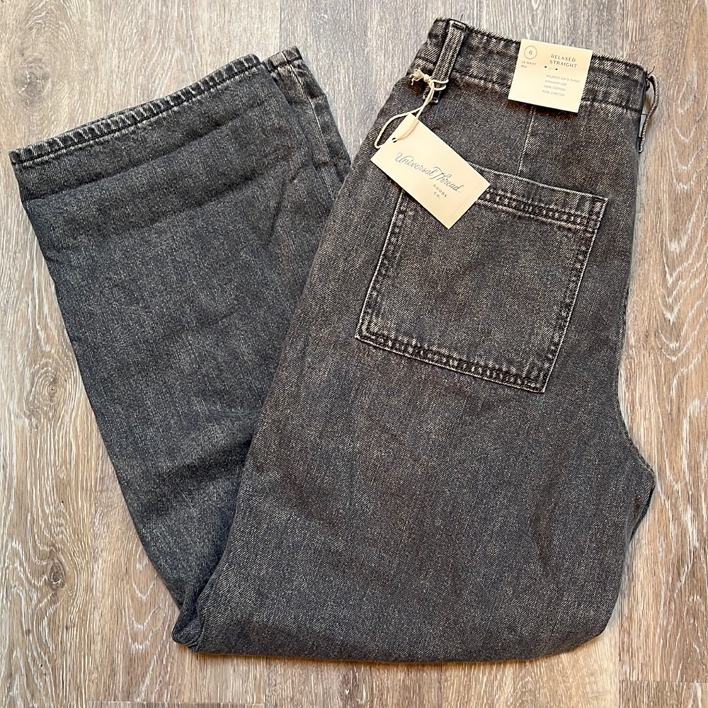 High-Rise Straight Leg Jeans